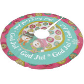 Snowmen God jul Holiday Tree Skirt Kerstboom Rok (Gekanteld)