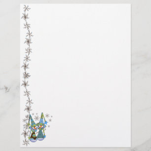 Snowmen Holiday Letterhead