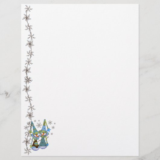 Snowmen Holiday Letterhead (Voorkant)