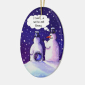 Snowmen Humor Keramisch Ornament (Links)