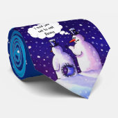 Snowmen Humor Stropdas (Opgerold)