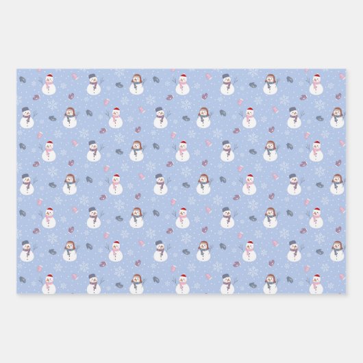 Snowmen-inpakpapier Inpakpapier Vel (Voorkant)