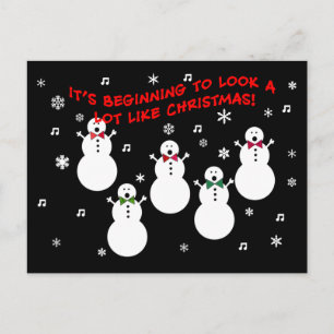 Snowmen kerstkoor feestdagenkaart