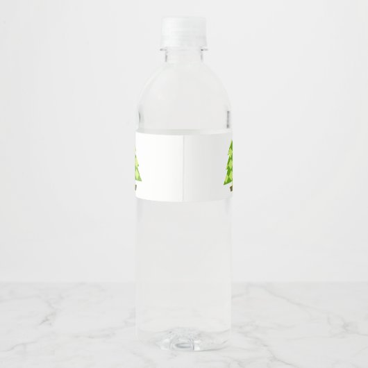 Snowmen Kerstmis Waterfles Etiket (Achterkant)