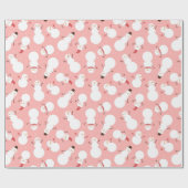 Snowmen kerstpapier cadeaupapier (Vlak)