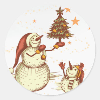 Snowmen & Leurs Stickers Arbre de Noël