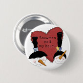 Snowmen Melt Mijn hemden en cadeaus Ronde Button 5,7 Cm (Voorkant /achterkant)