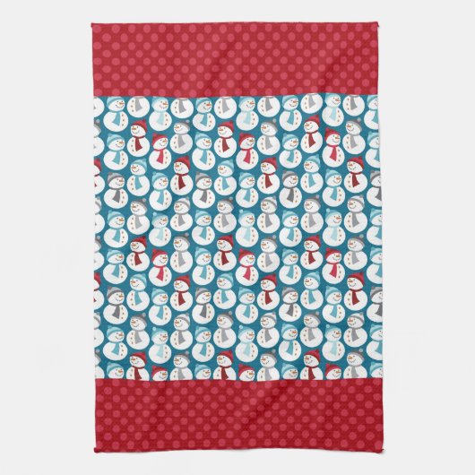 Snowmen Microfibre Serviette de cuisine (Vertical)
