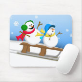 Snowmen Mousepad Muismat (Met muis)