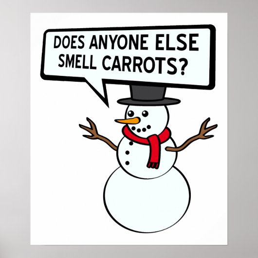 Snowmen odell Carrots Drôle Poster (Devant)