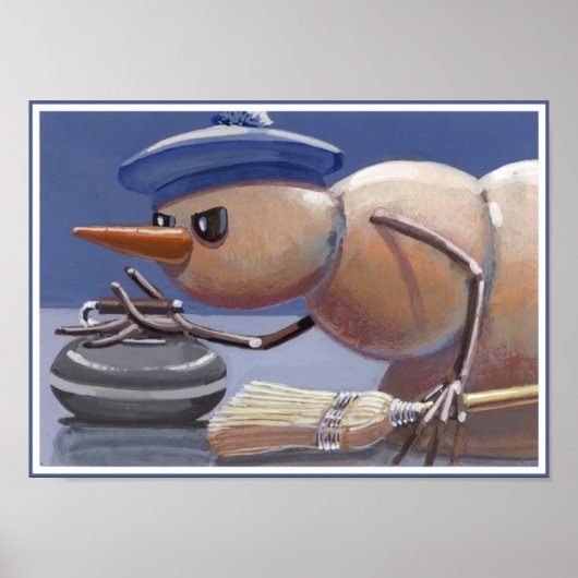 Snowmen op ijs poster (Voorkant)