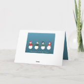 Snowmen Paper Doll Holiday Card Kaart (Achterkant)