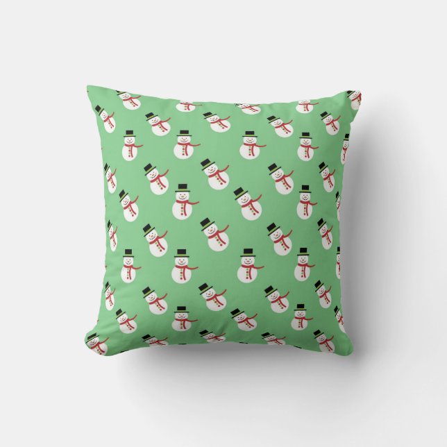 Snowmen Pillow Kussen (Voorkant)