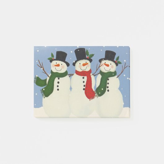 Snowmen Post-it® Notes (Voorkant)