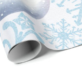 Snowmen Snowflakes Background Large Scale Cadeaupapier (Rol Hoek)
