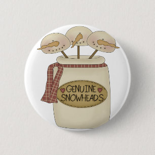 Snowmen Snowiads Ronde Button 5,7 Cm