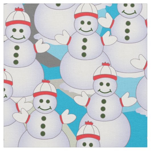 Snowmen Stof (Close Up)