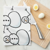 Snowmen Theedoek (Quarter Fold)