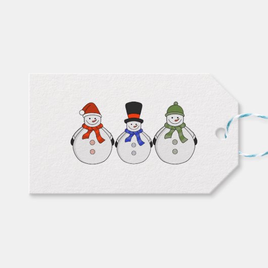 Snowmen Winter is gekomen Cadeaulabel (Voorkant (Horizontaal))