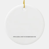 Snowmen zoenen trouwden met onze eerste kerstdag keramisch ornament (Achterkant)