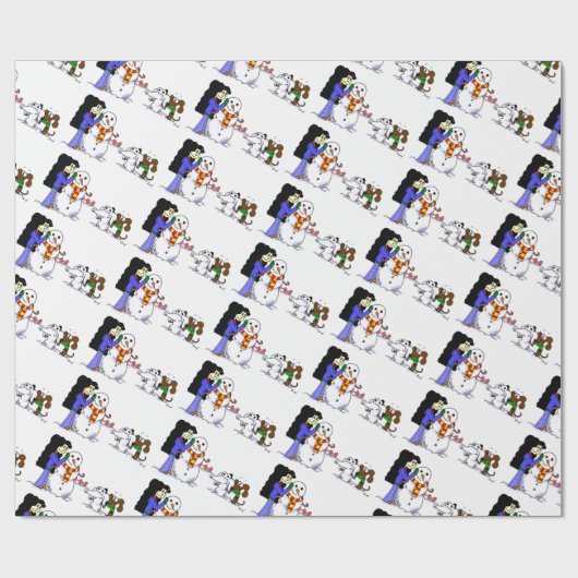 SnowMidge Kerstmis Chanoeka Verjaardag Gift Papier (Vlak)