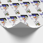 SnowMidge Kerstmis Chanoeka Verjaardag Gift Papier (Hoek)