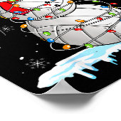 Snowmies Santa Lights Christmas Snowman Volleyball Poster (Hoek)