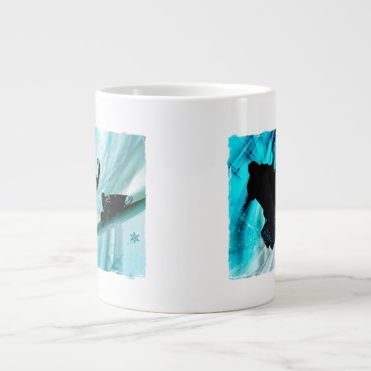 Snowmobiel op Icy Trails Jumbo Mok (Voorkant)