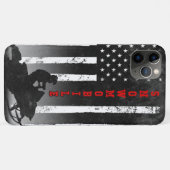 SNOWMOBIELE AMERIKAANSE VLAGZWART  Case-Mate iPhone CASE (Achterkant (horizontaal))