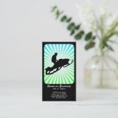 snowmobiele retro-straling visitekaartje (Staand voorkant)