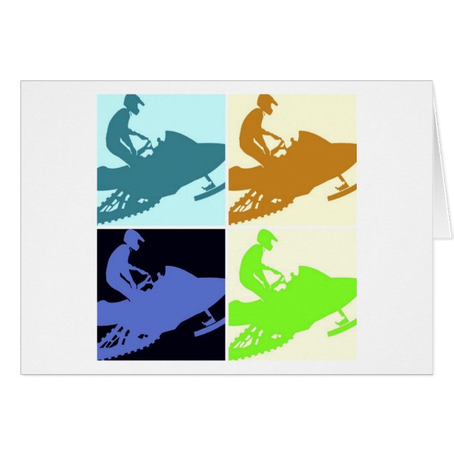 Snowmobier/Pop Art (Voorkant Horizontaal)