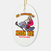 Snowmobiers Keramisch Ornament (Links)