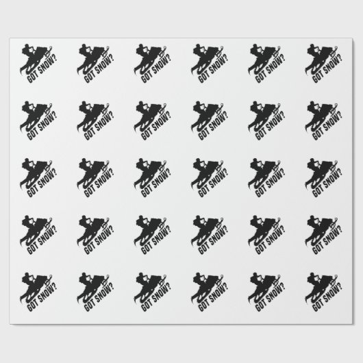 Snowmobiing Cadeaupapier (Vlak)