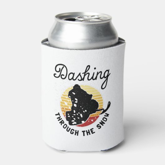 Snowmobiing - Dashing door de sneeuw Blikjeskoeler (Blikje Voorkant)