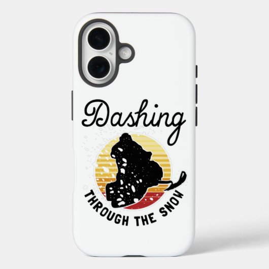 Snowmobiing - Dashing door de sneeuw Case-Mate iPhone Case (Achterkant)