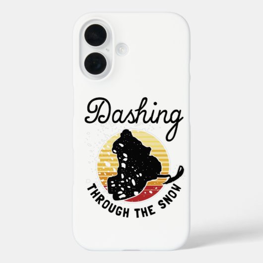 Snowmobiing - Dashing door de sneeuw Case-Mate iPhone Case (Achterkant)