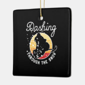 Snowmobiing - Dashing door de sneeuw Keramisch Ornament (Links)
