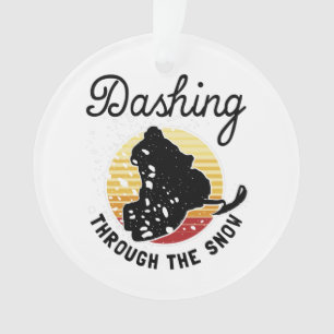 Snowmobiing - Dashing door de sneeuw Ornament