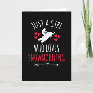 Snowmobiing Girl Snowmobile Lover voor vrouwen Kaart