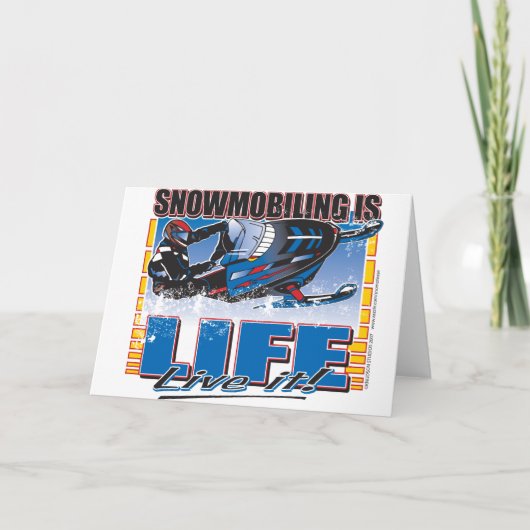 Snowmobiing is het leven kaart (Voorkant)