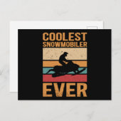 Snowmobiing Koudste Snowmobiler Briefkaart (Voorkant / Achterkant)