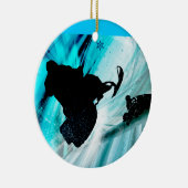 Snowmobiing op Icy Trails Keramisch Ornament (Rechts)