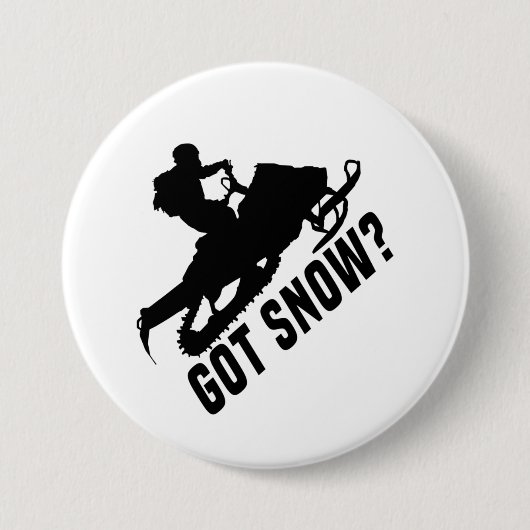 Snowmobiing Ronde Button 7,6 Cm (Voorkant)