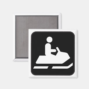 Snowmobiing Symbol Magnet Magneet