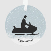 Snowmobile AcrylOrnament Ornament (achterkant)