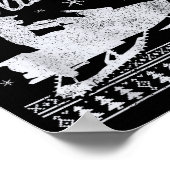 Snowmobile Braapy Holidays Funny Braap Ugly Christ Poster (Hoek)