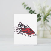 Snowmobile Briefkaart (Staand voorkant)