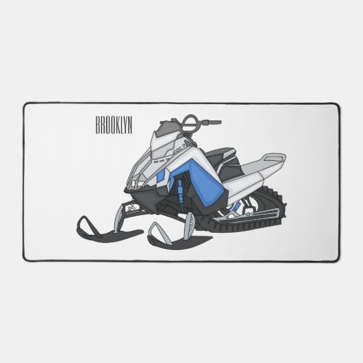 Snowmobile cartoon illustratie bureaumat (Voorkant)