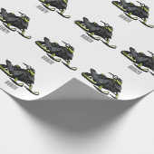 Snowmobile cartoon illustratie cadeaupapier (Hoek)