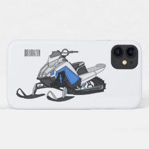 Snowmobile cartoon illustratie iPhone 11 hoesje